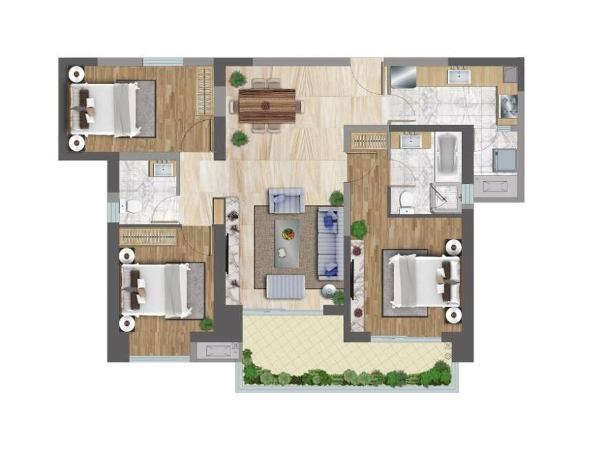 Veja como o apartamento de 3 dormitórios é uma boa opção para a família
