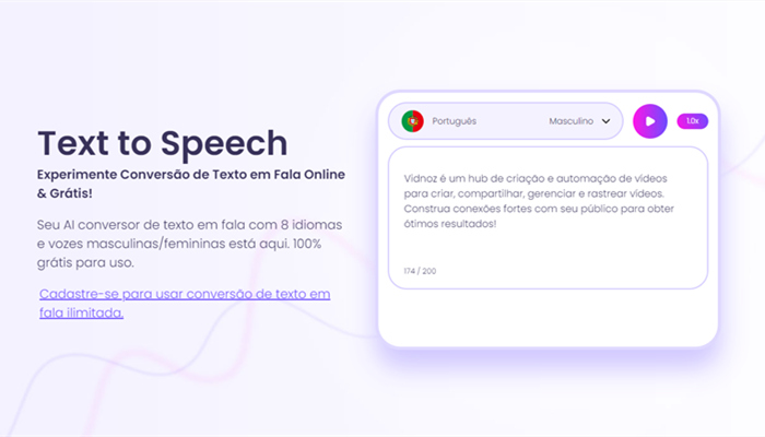 Texto em voz (text to speech) 