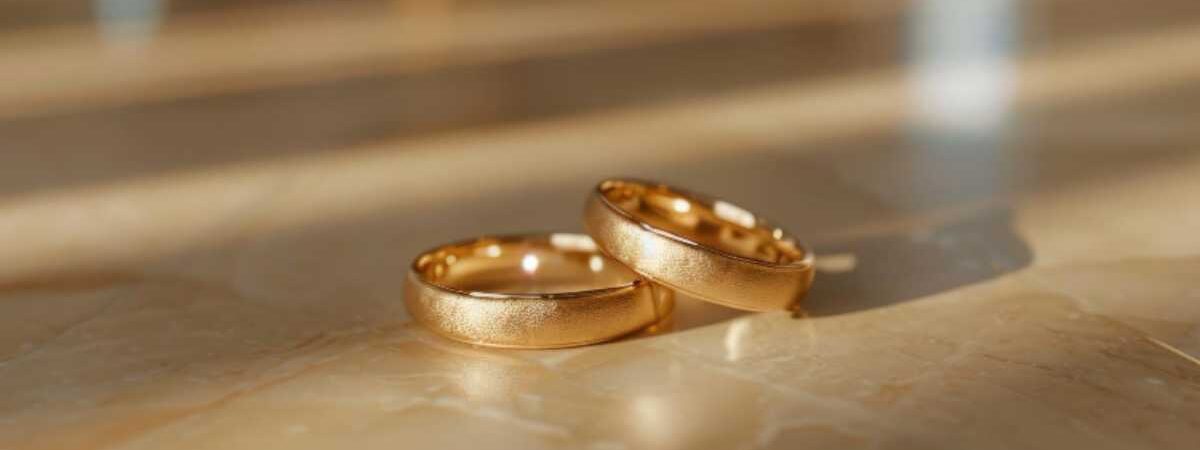 Alianças de casamento de ouro fosco valem a pena