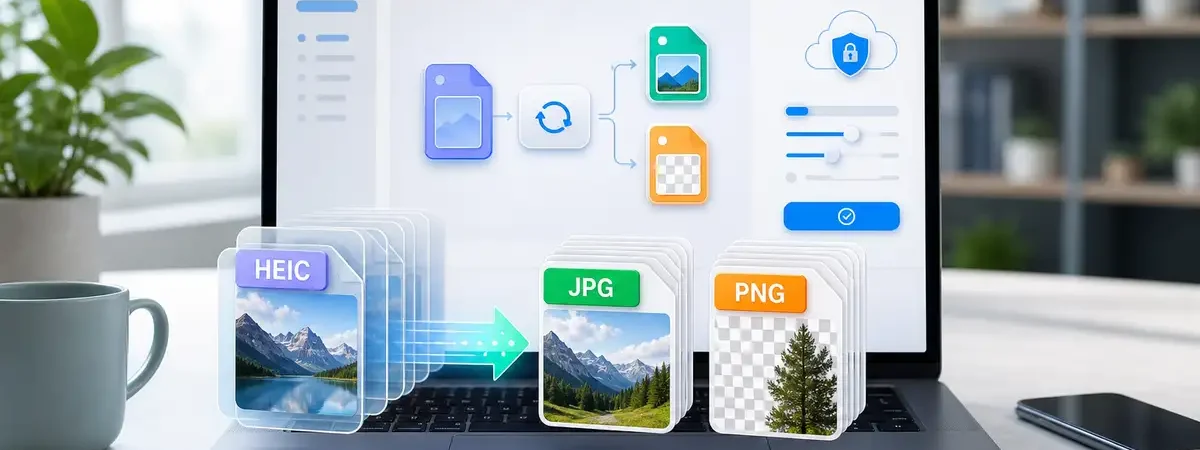 Converter HEIC para JPG ou PNG online grátis